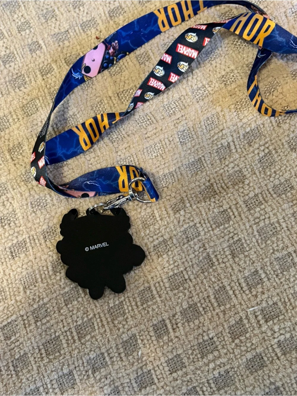 Marvel Funko Kids Thor Lanyard in Blue and Yellow with Rubber Charm
